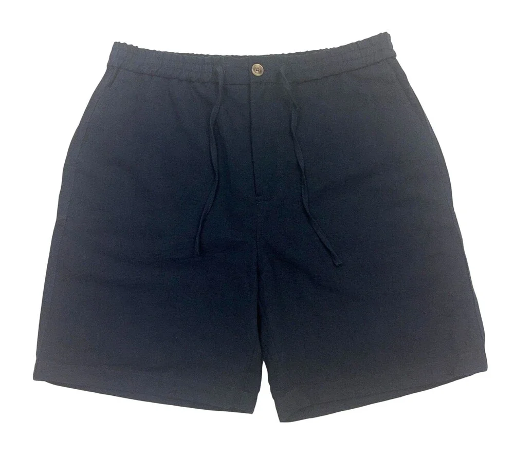 Joe's Jeans Clarkson Shorts Mens Large True Navy Linen Cotton Drawstring Chino